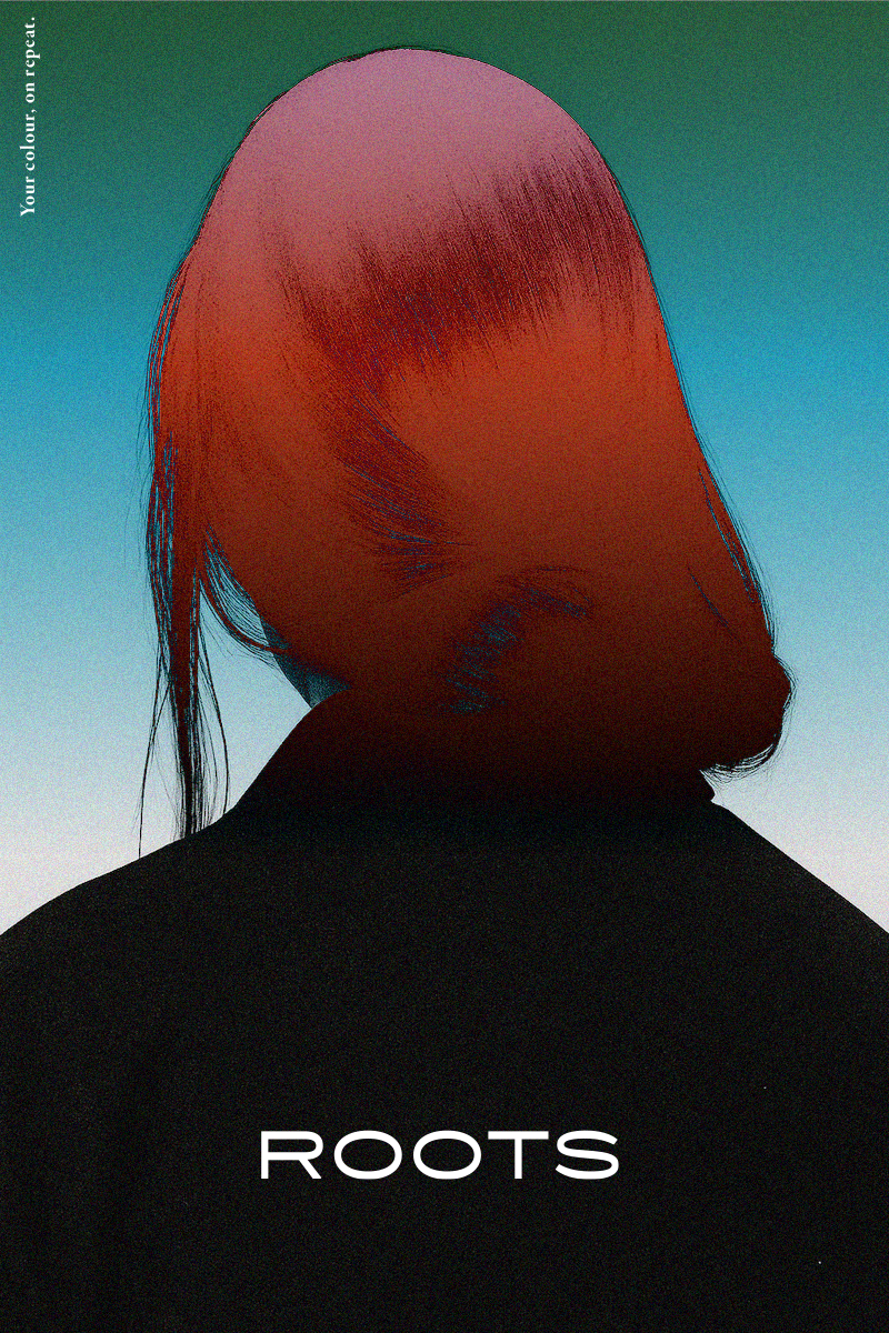 Roots colour portrait from the brand identity